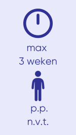 max 3 weken pp net